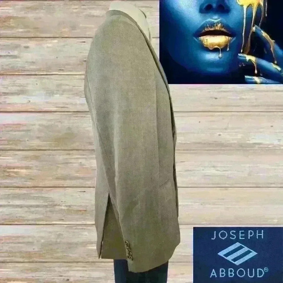 Joseph Abboud Mens Two Button Blazer Sport Coat Sport Jacket 40S - Picture 3 of 7